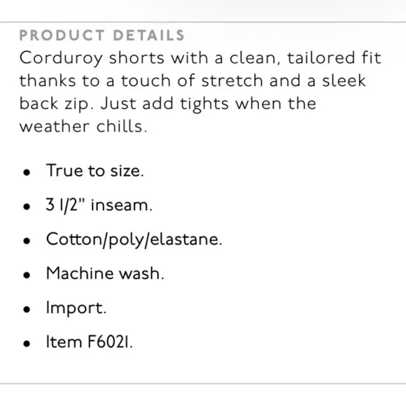 *SOLD* Madewell Williams High-Waisted Corduroy Shorts in Burgundy - Picture 5 of 7